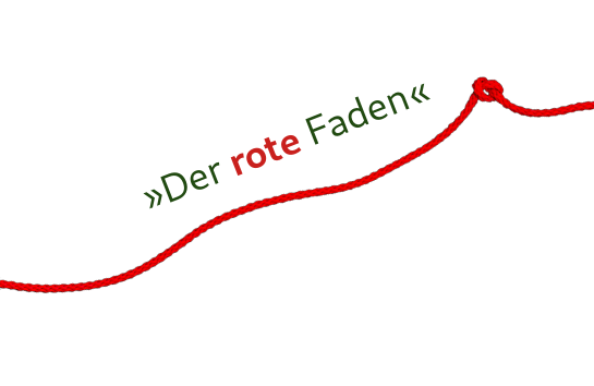 Symbol: Portfolio "Der rote Faden". Symbol: Portfolio "Der rote Faden".