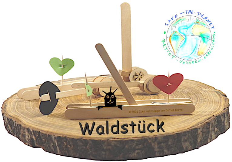 Waldstück mit wenig Bäumen. Bild: Waldstück mit wenig Bäumen.